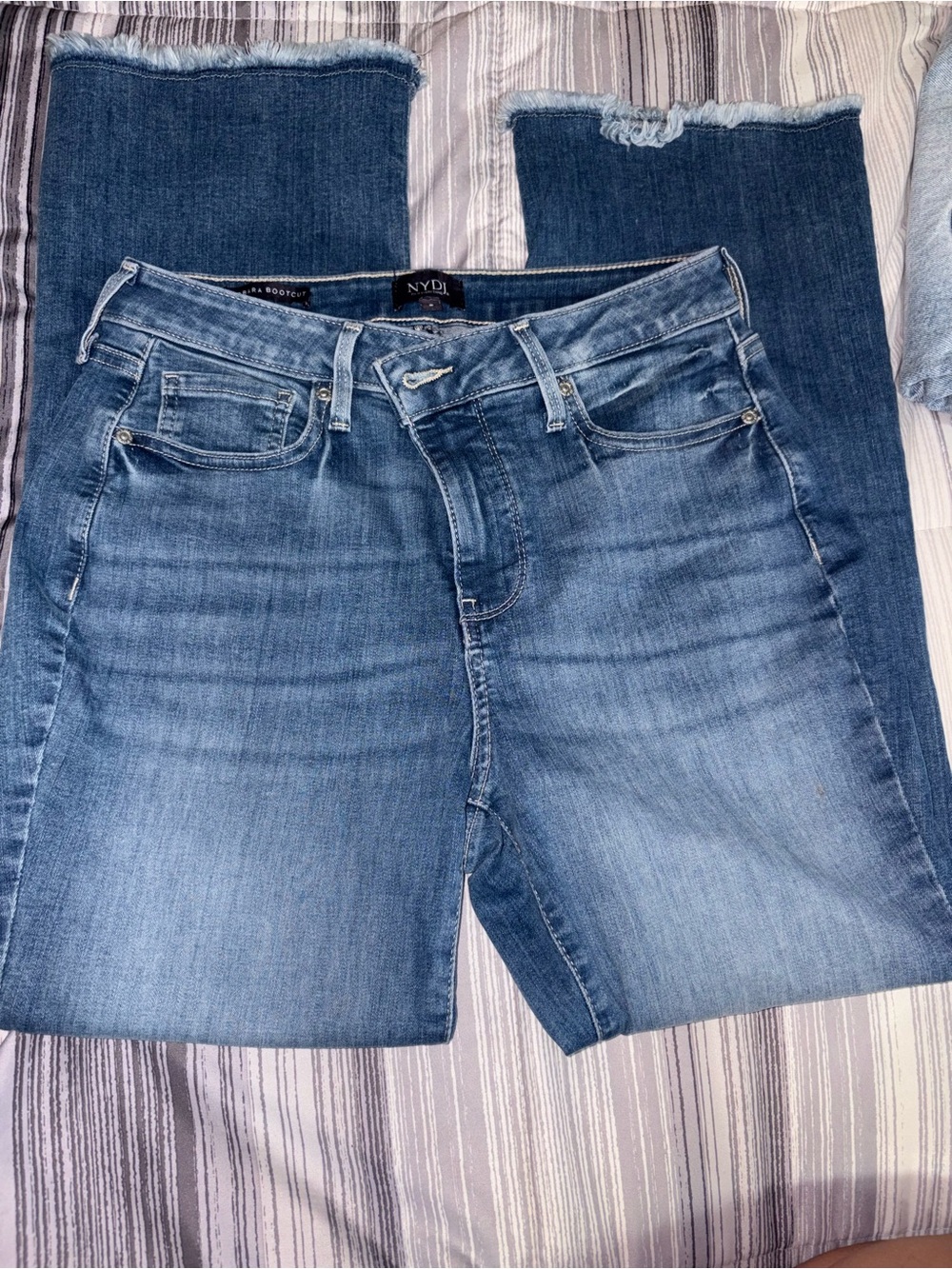 NYDJ Blue Denim Barbara Bootcut Jeans